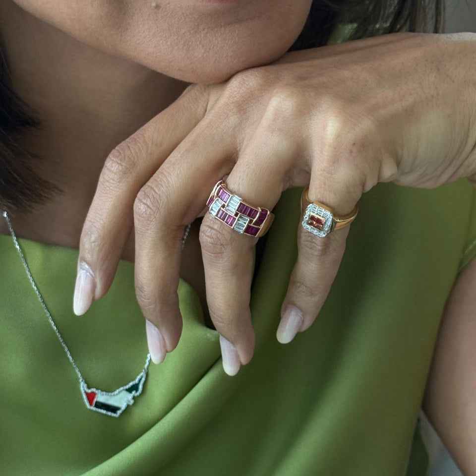 Art Deco Gemstone Pinky Ring
