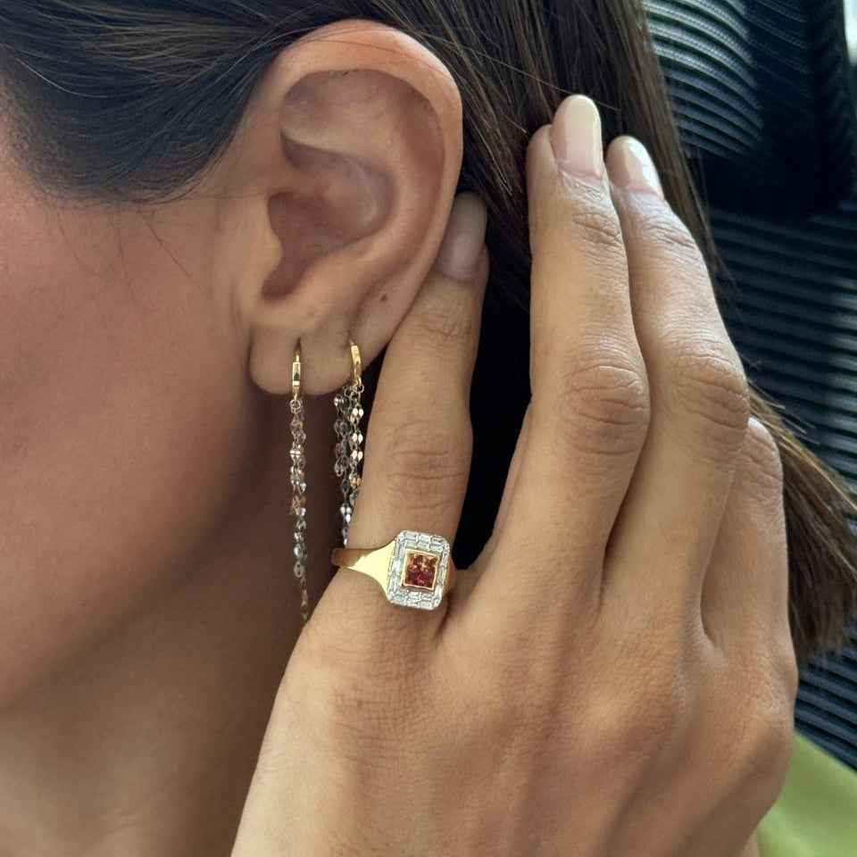 Art Deco Gemstone Pinky Ring