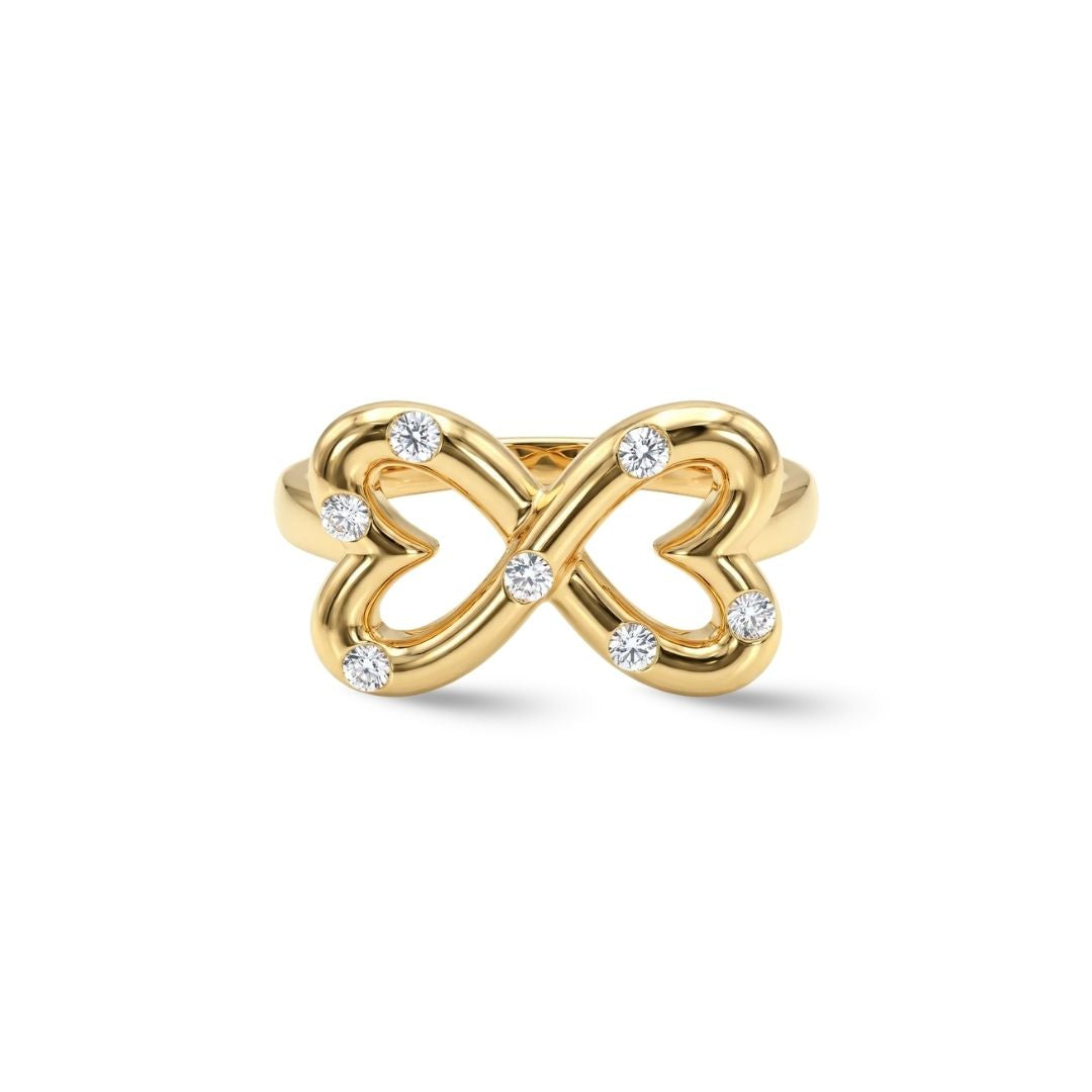 Seven Diamond Infinity Pinky Ring