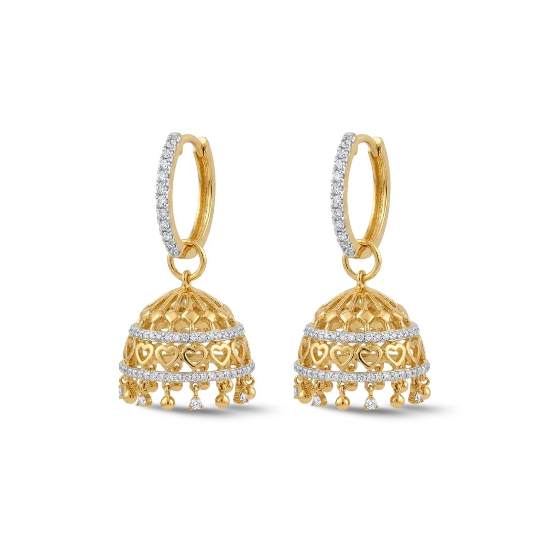 Seven Diamond Elegance Jhumka Earings