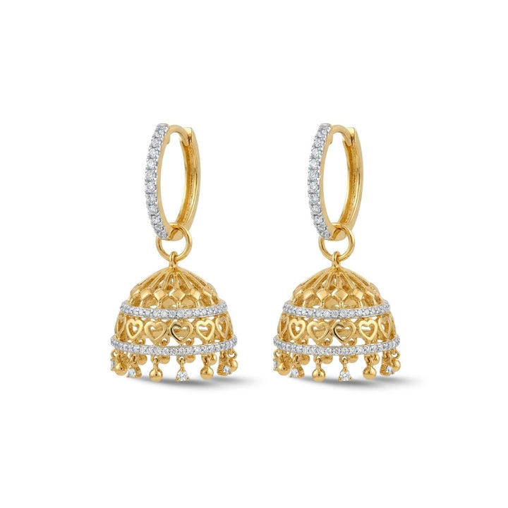 Seven Diamond Elegance Jhumka Earings