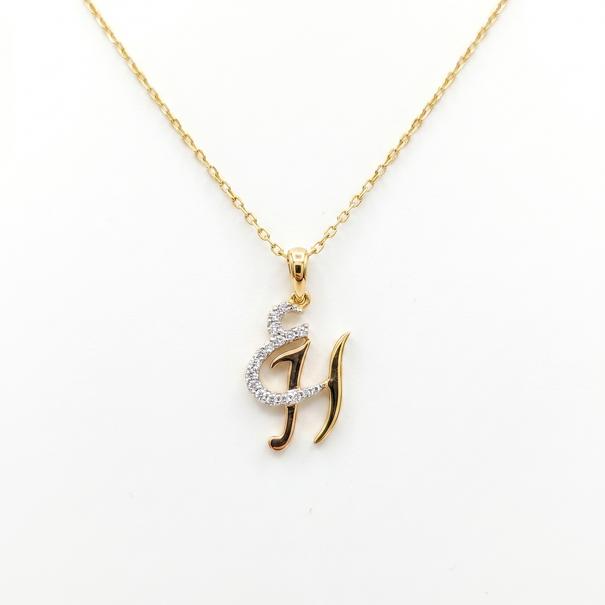 Zeeana Two Alphabet Combo Necklace