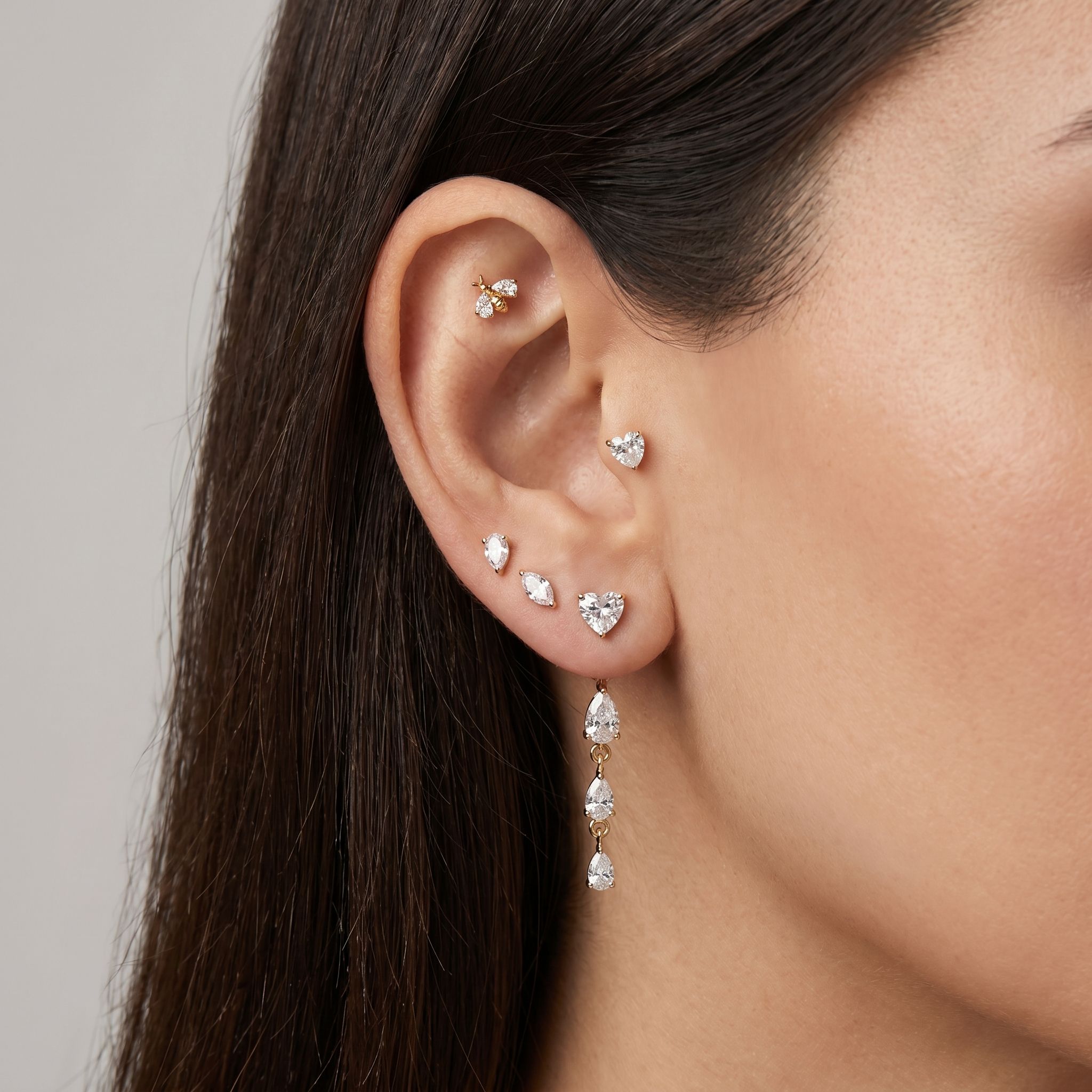 Tiered Pear Drop Earring Jackets