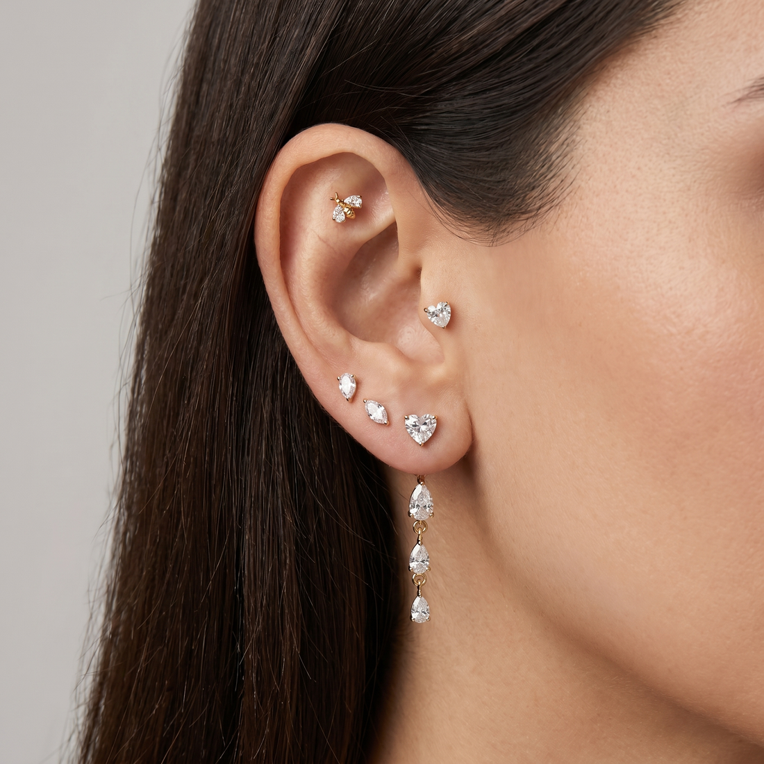 Tiered Pear Drop Earring Jackets