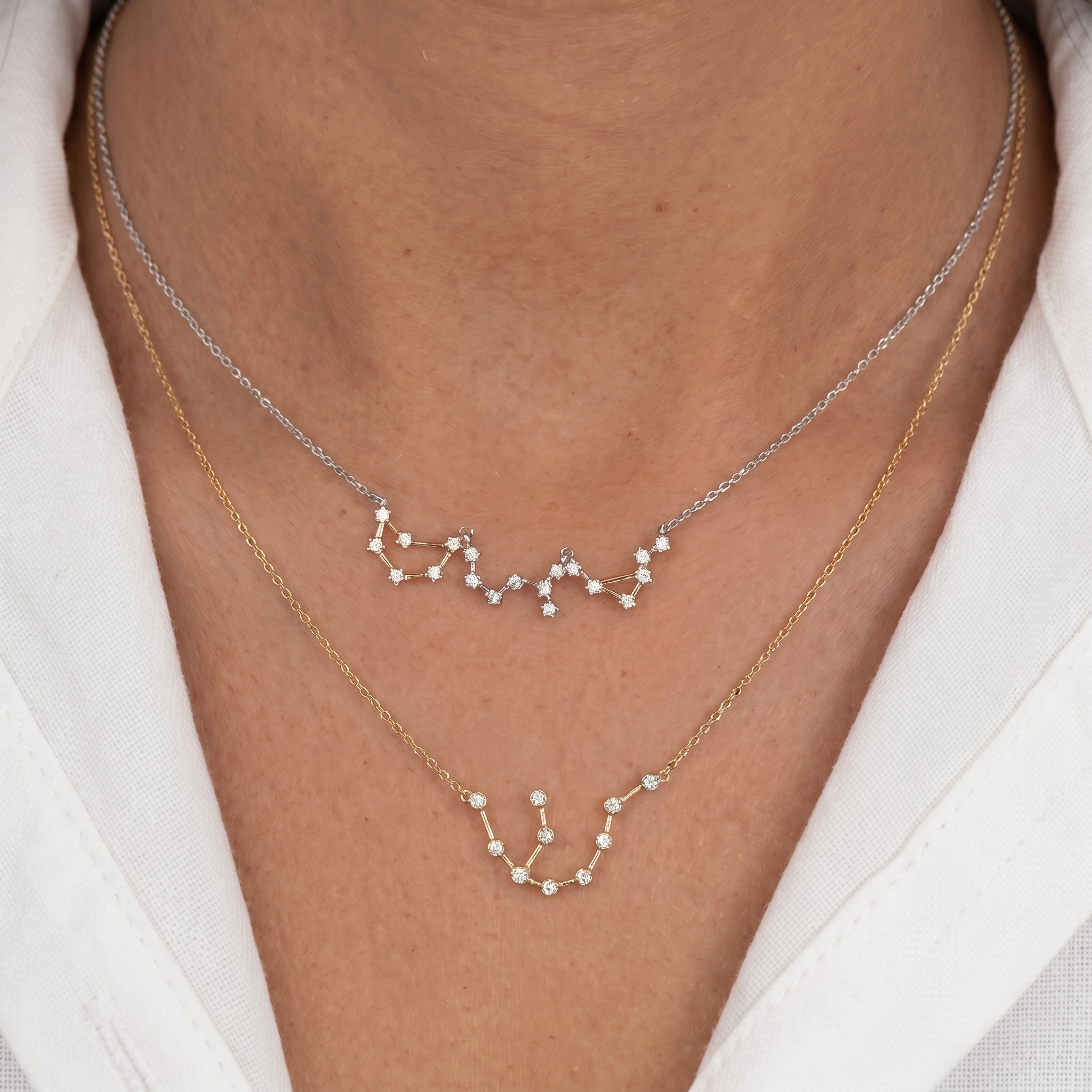 Zodiac Constellation Diamond Necklace - PieceOfYou
