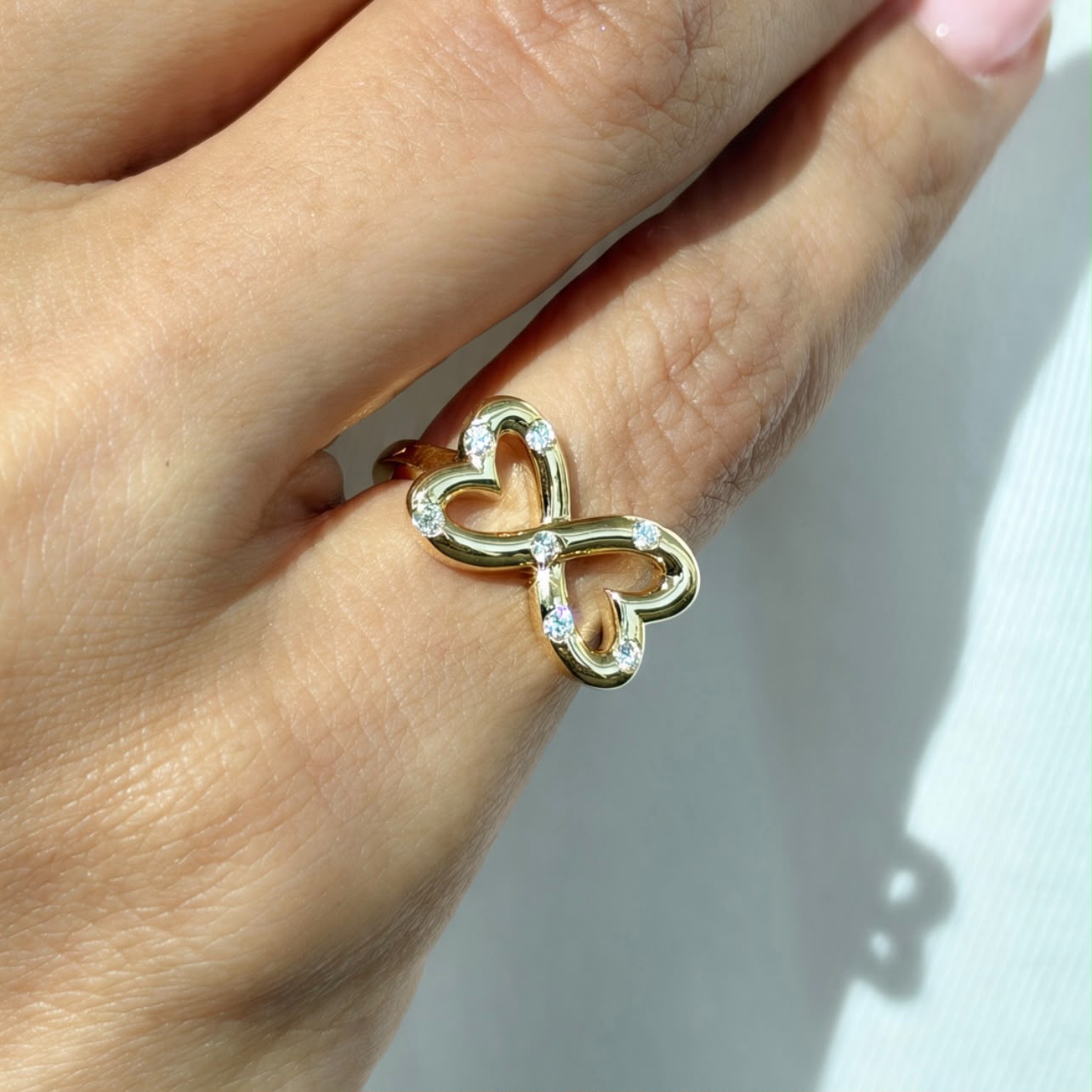 Seven Diamond Infinity Pinky Ring
