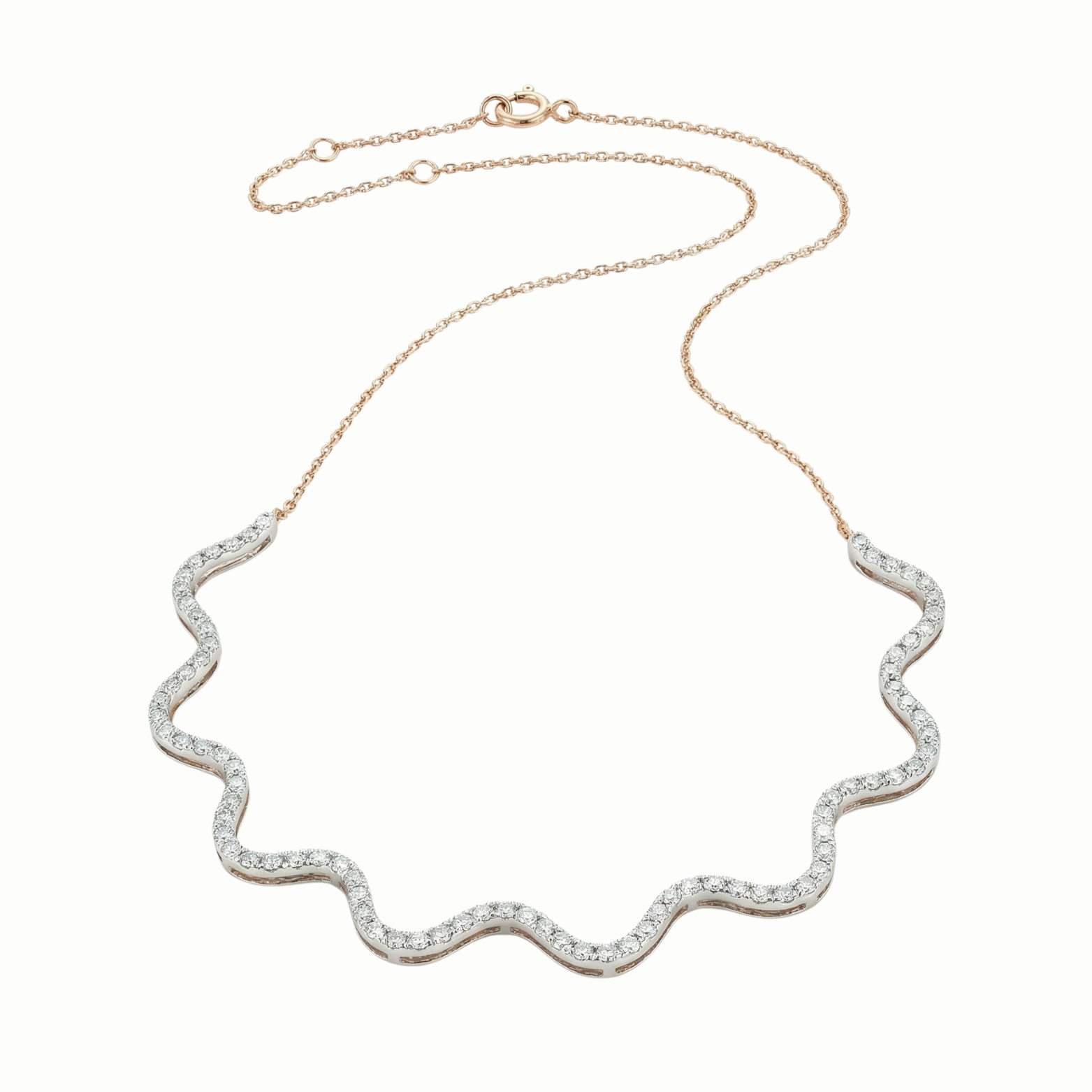 Wave Tennis Necklace