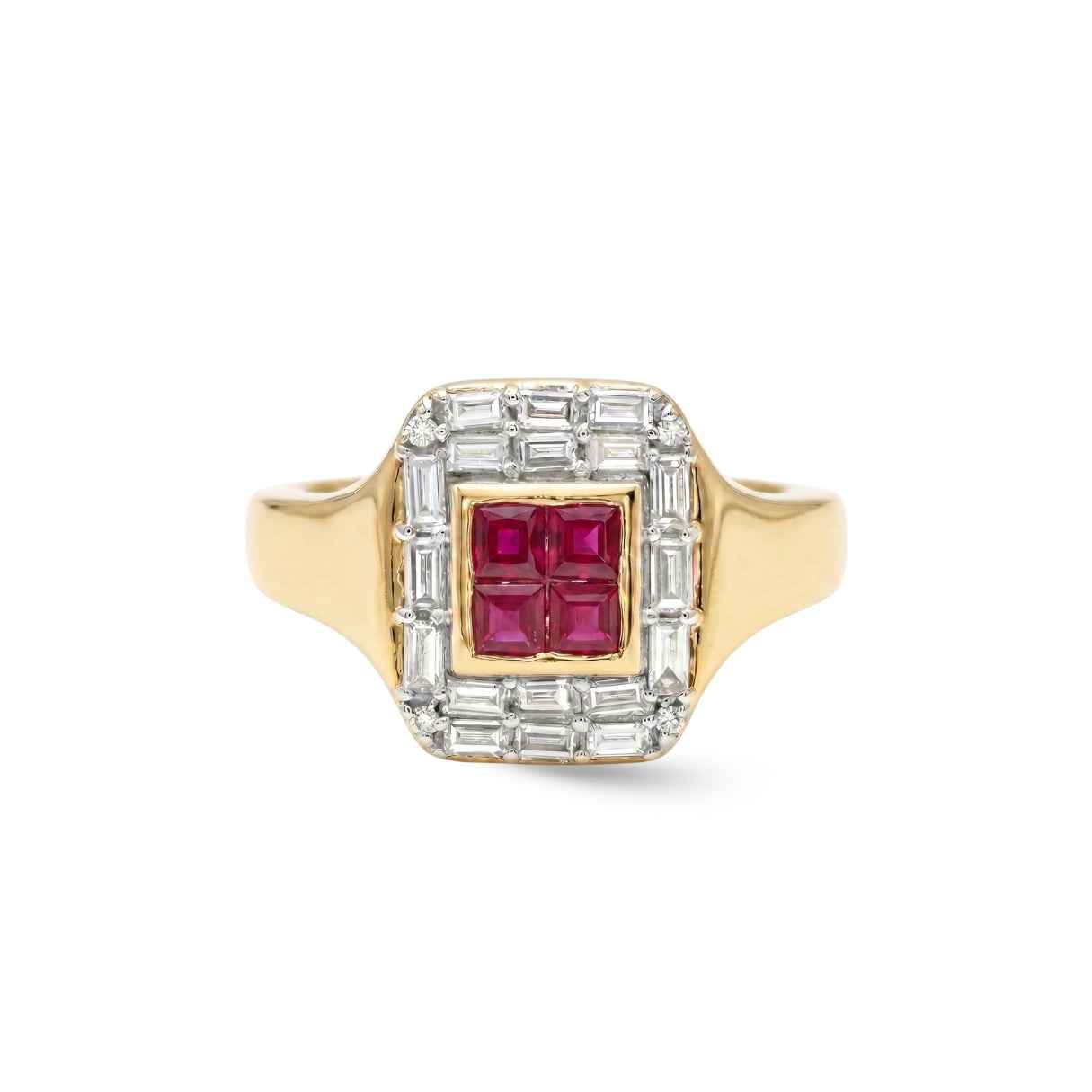 Art Deco Gemstone Pinky Ring
