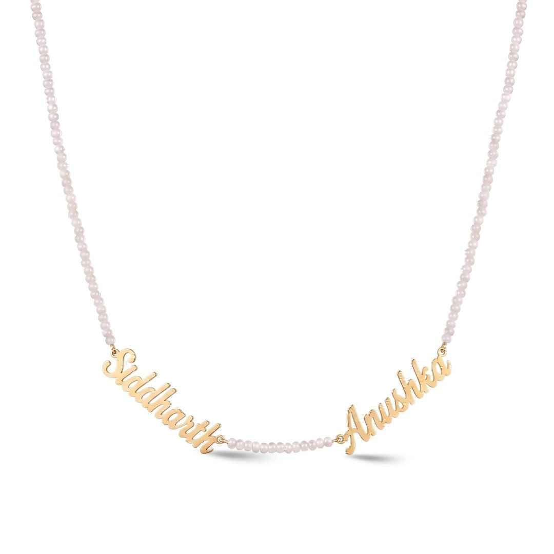 Lumiére Pearl Name Necklace