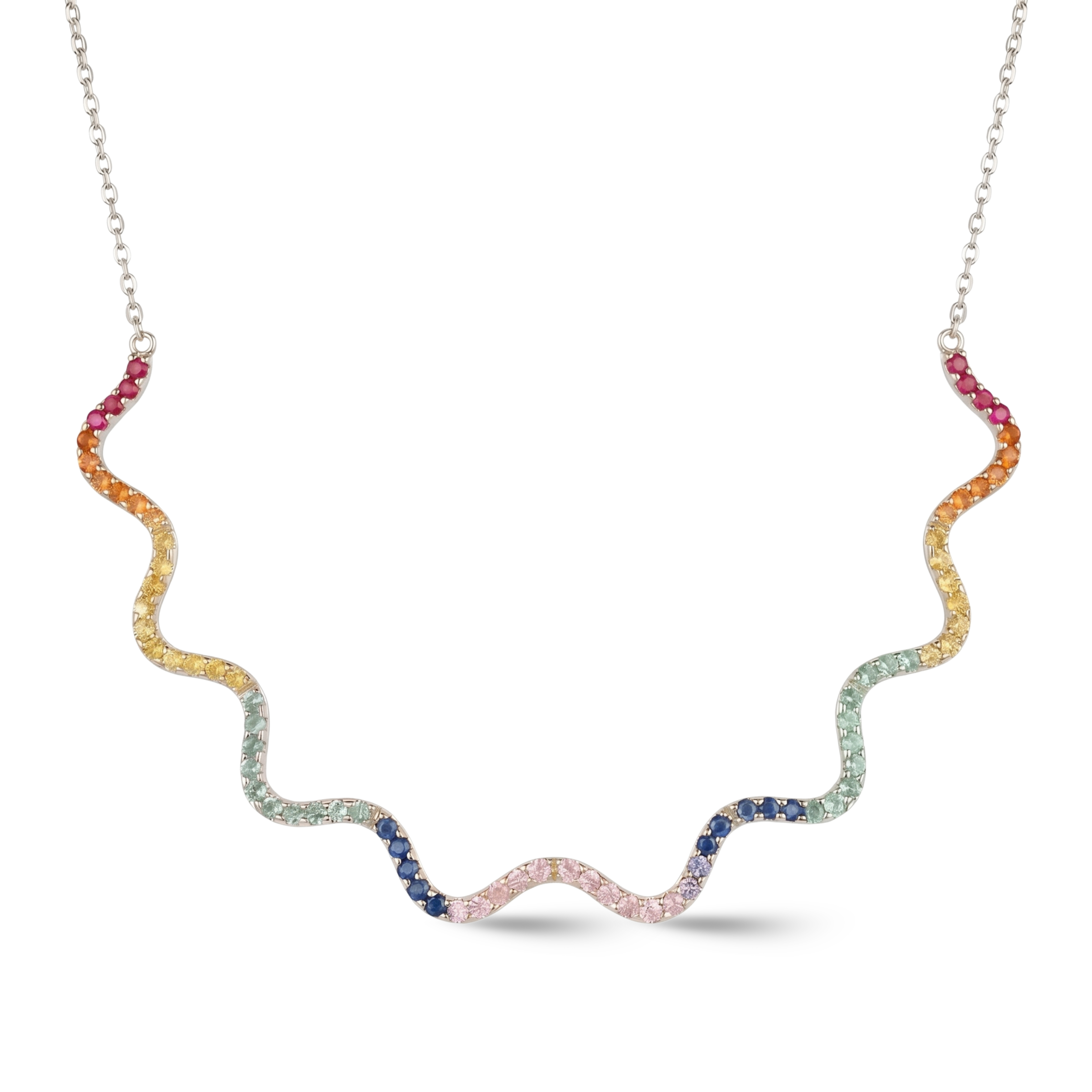 Wave Tennis Necklace