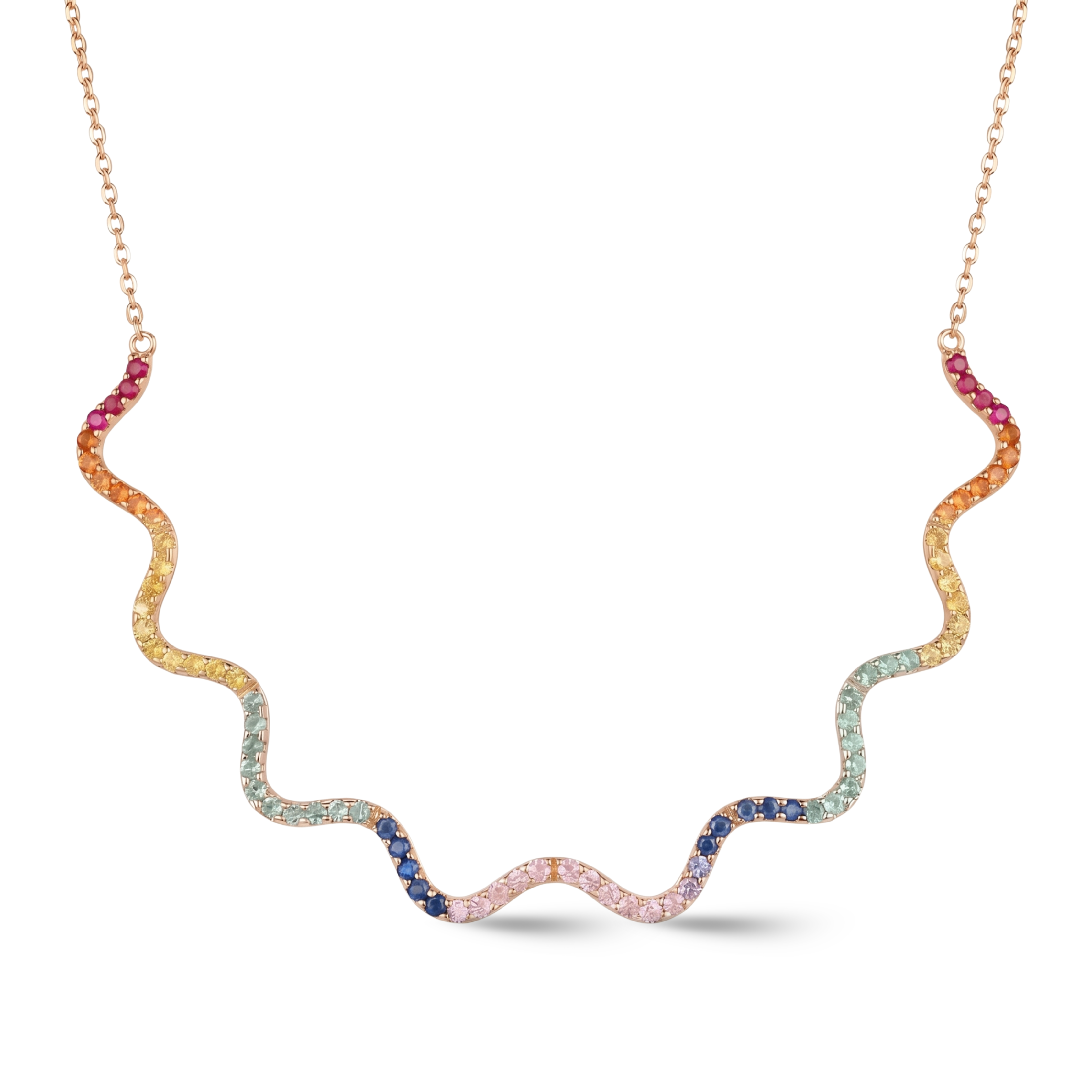 Wave Tennis Necklace