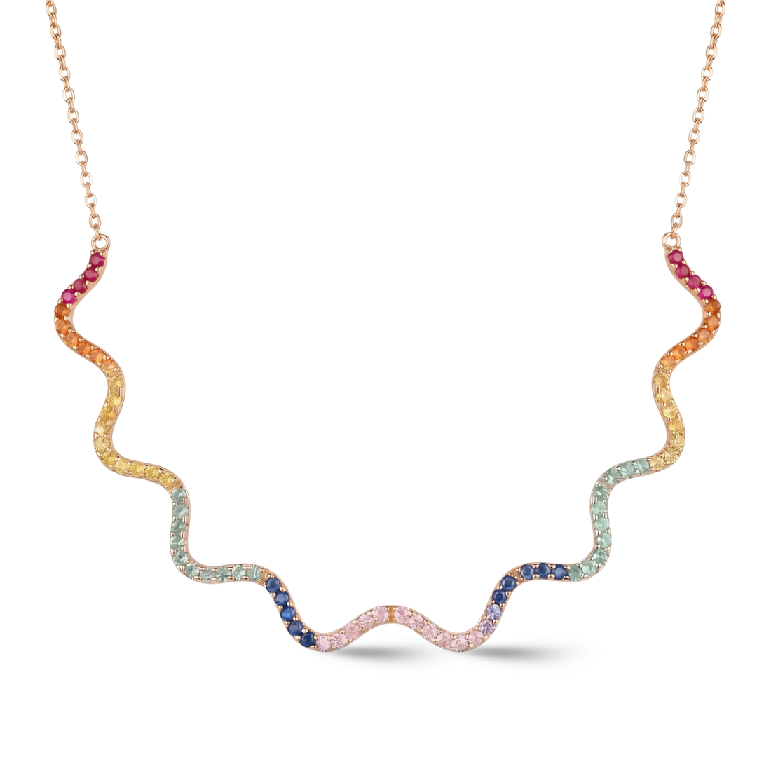 Wave Tennis Necklace