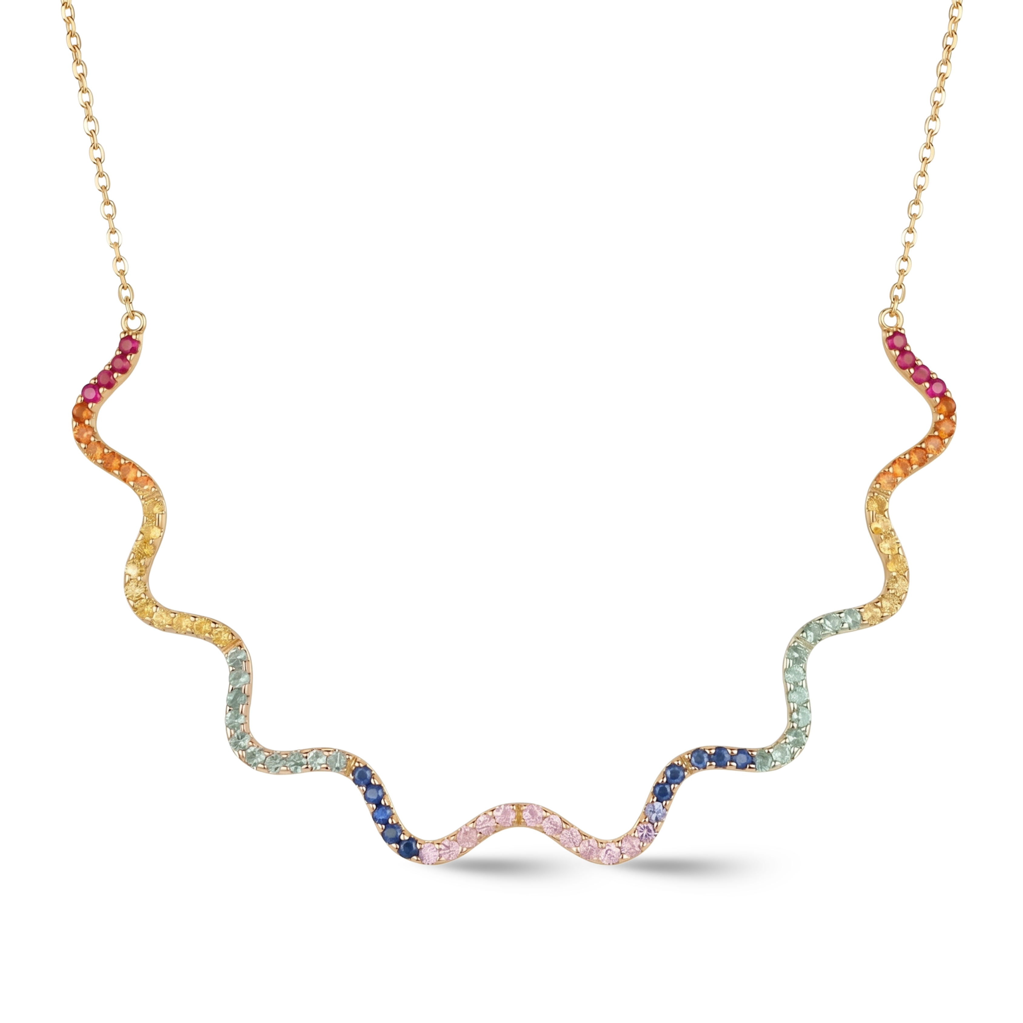 Wave Tennis Necklace
