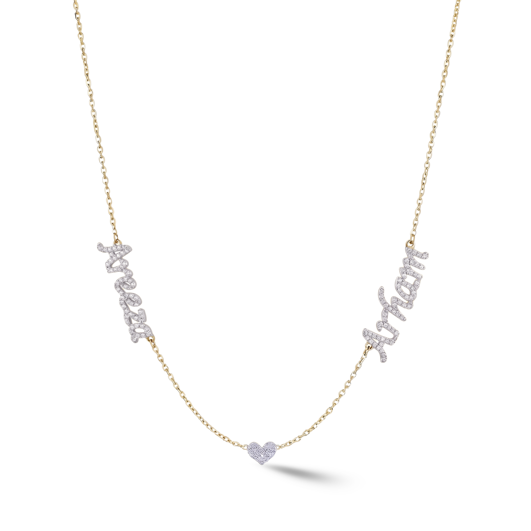Zeeana Two Name Necklace