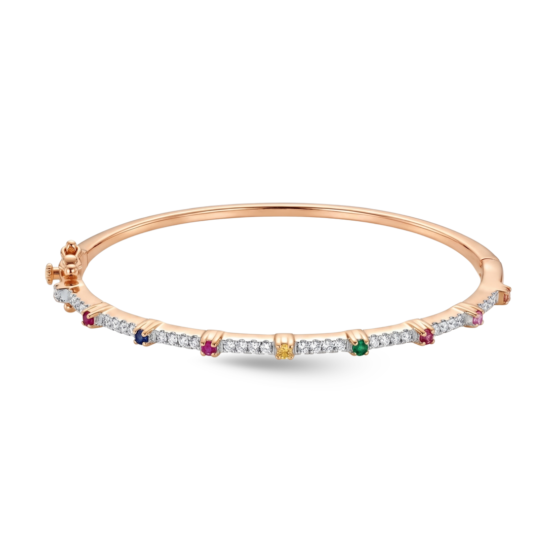 Eternity Diamond and Precious Stone Bangle