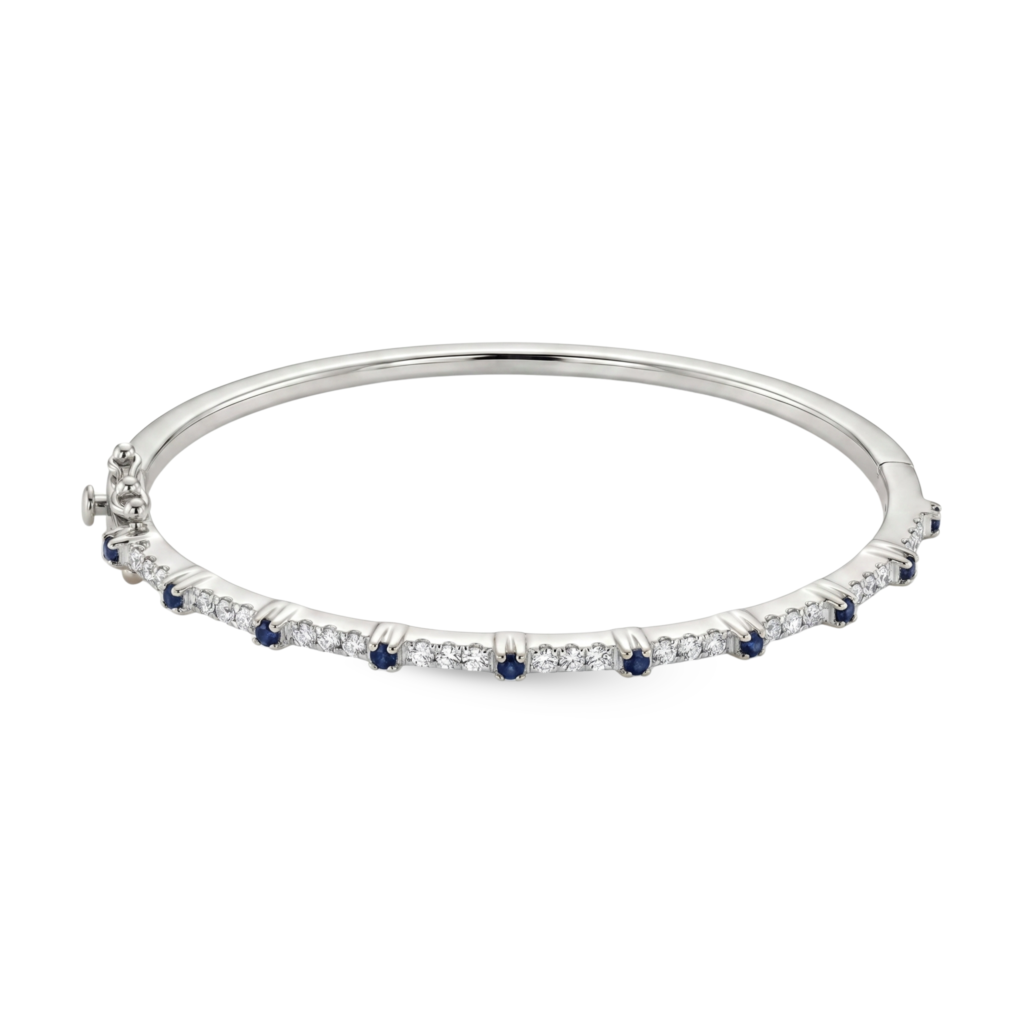Eternity Diamond and Precious Stone Bangle