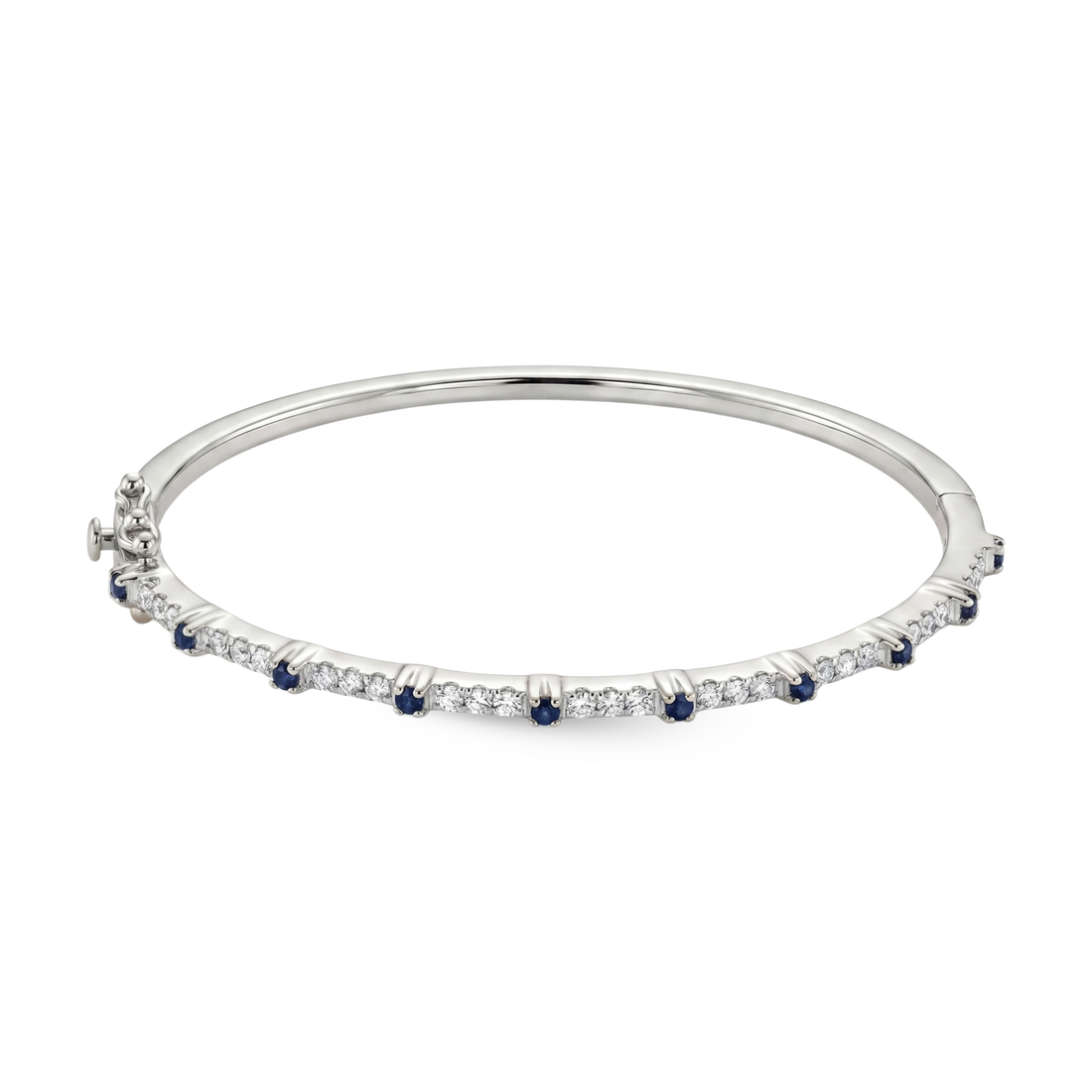 Eternity Diamond and Precious Stone Bangle