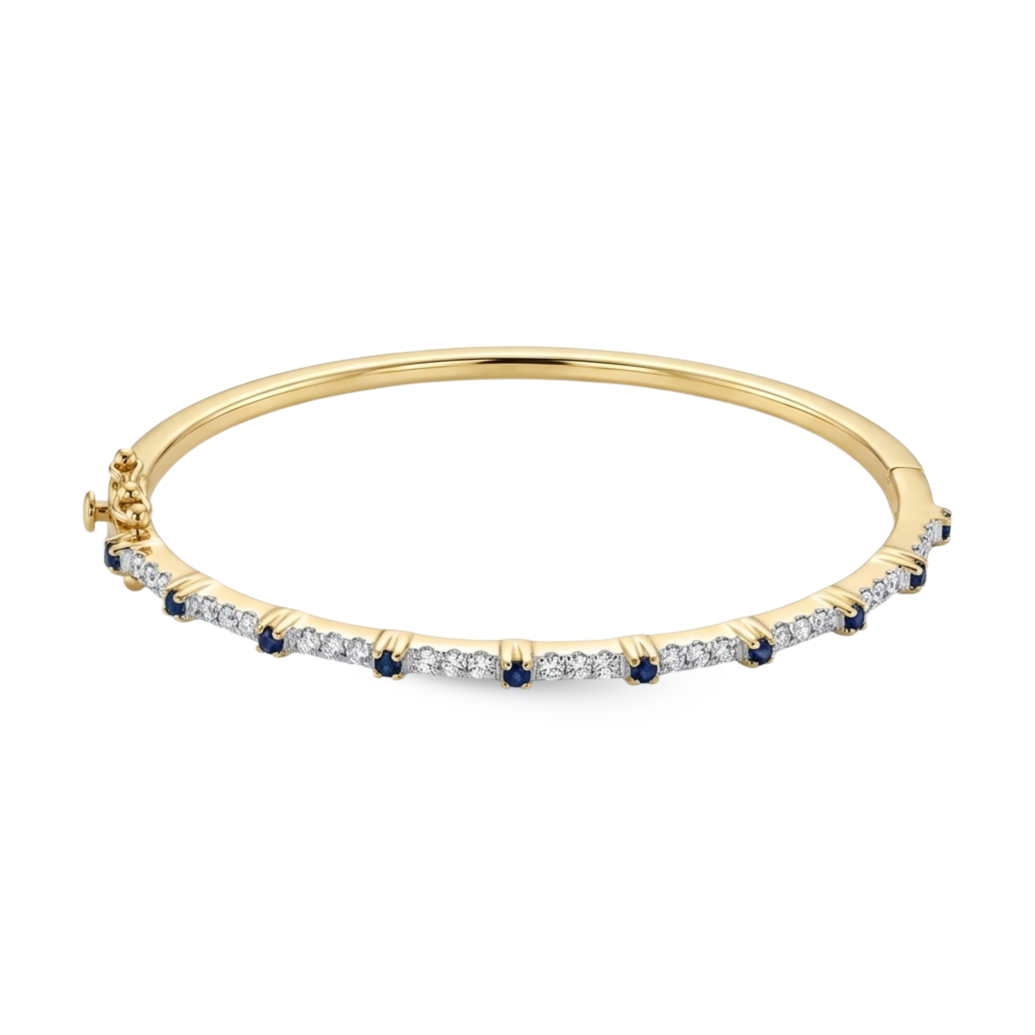 Eternity Diamond and Precious Stone Bangle