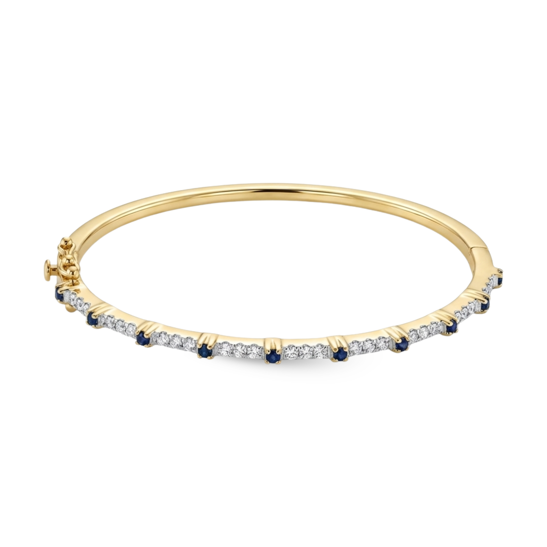 Eternity Diamond and Precious Stone Bangle