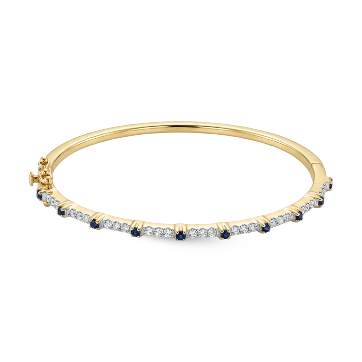Eternity Diamond and Precious Stone Bangle