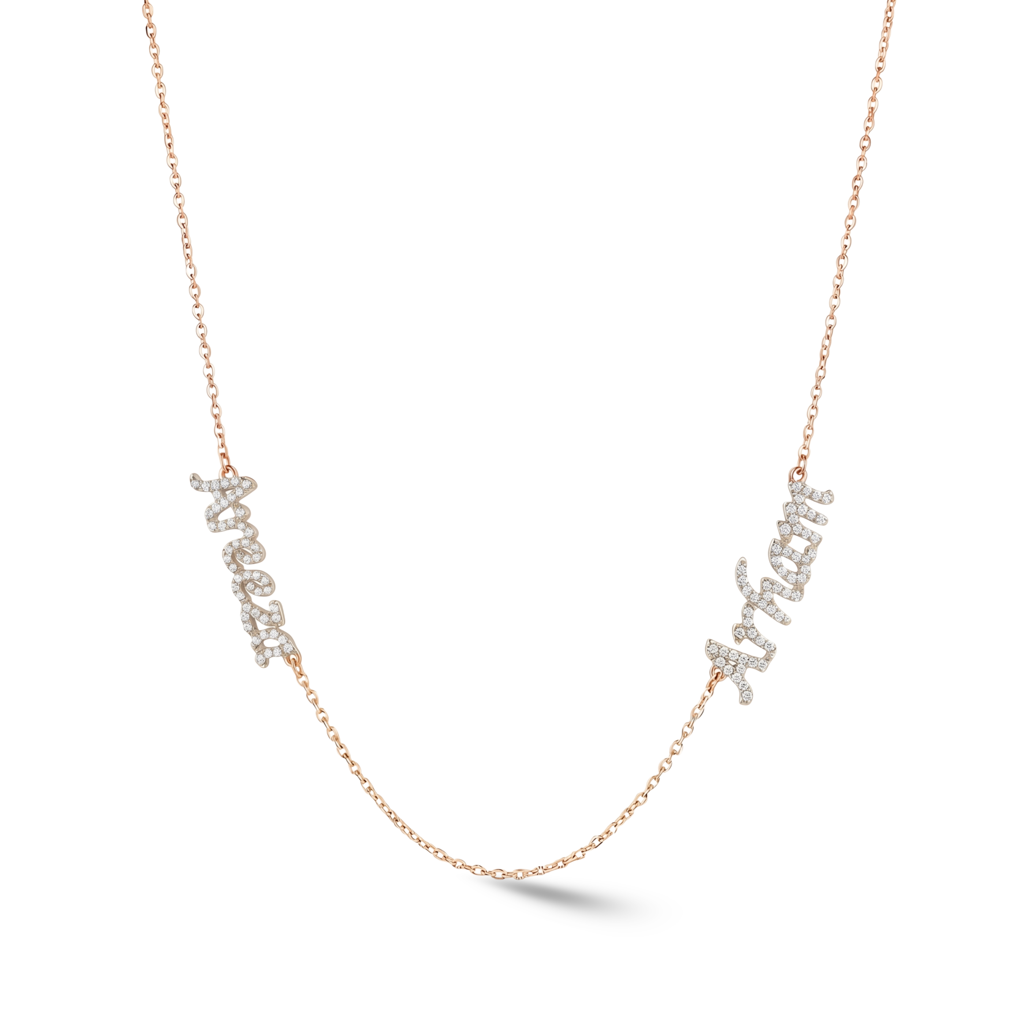 Zeeana Two Name Necklace