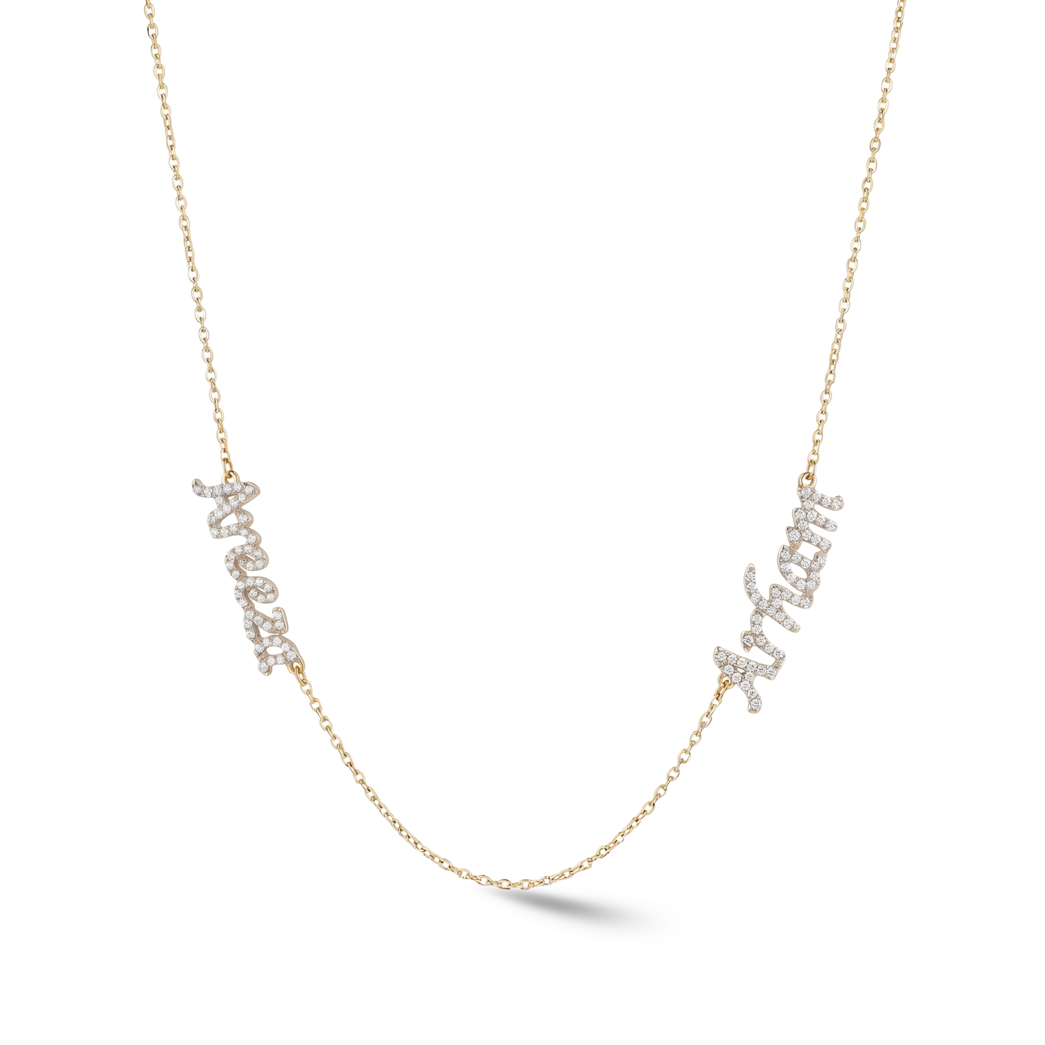 Zeeana Two Name Necklace