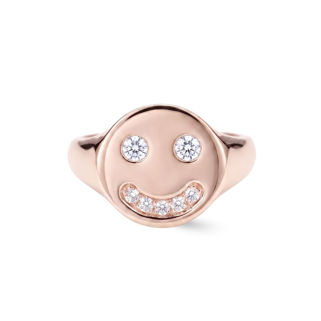 Smiley Diamond & Gemstone Ring