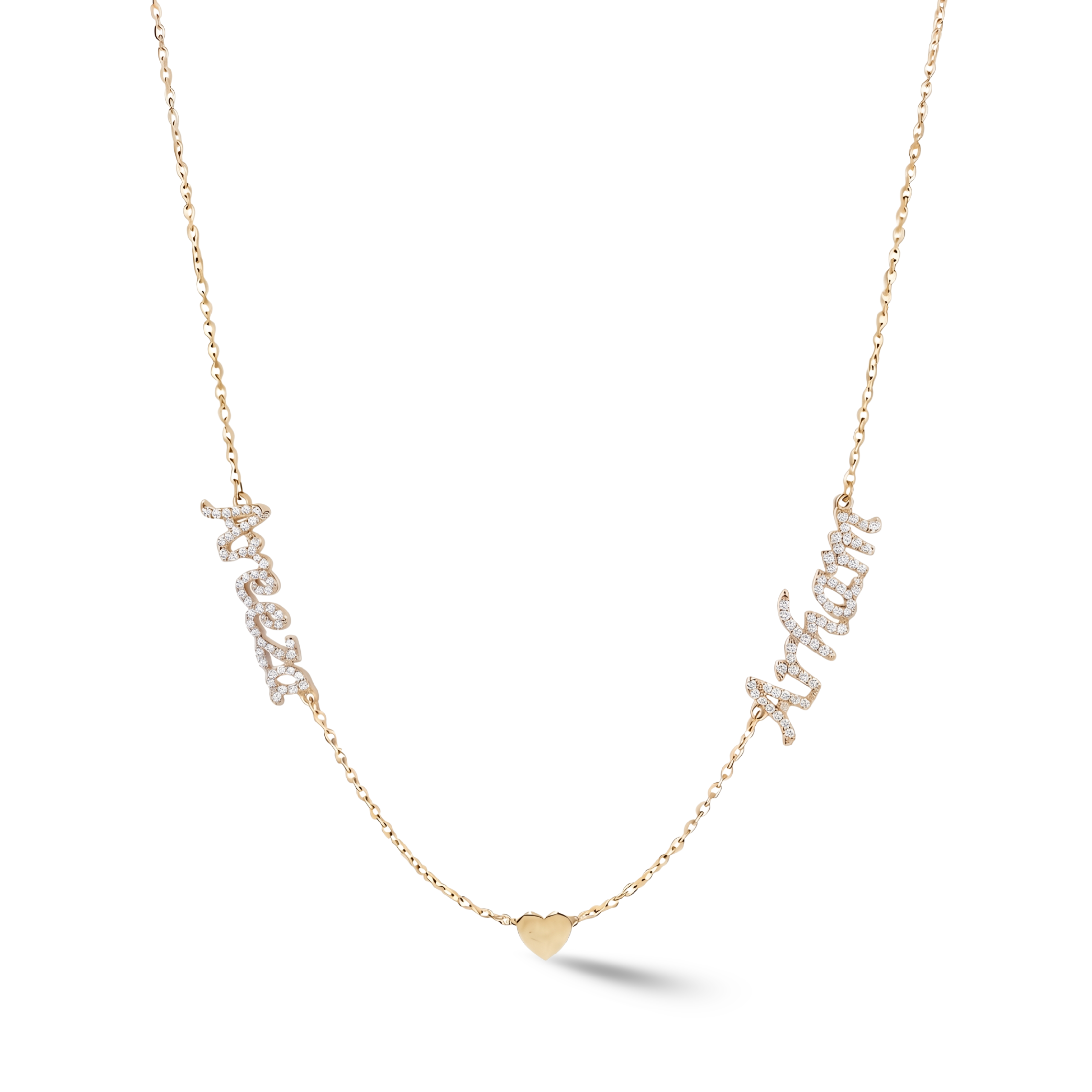 Zeeana Two Name Necklace
