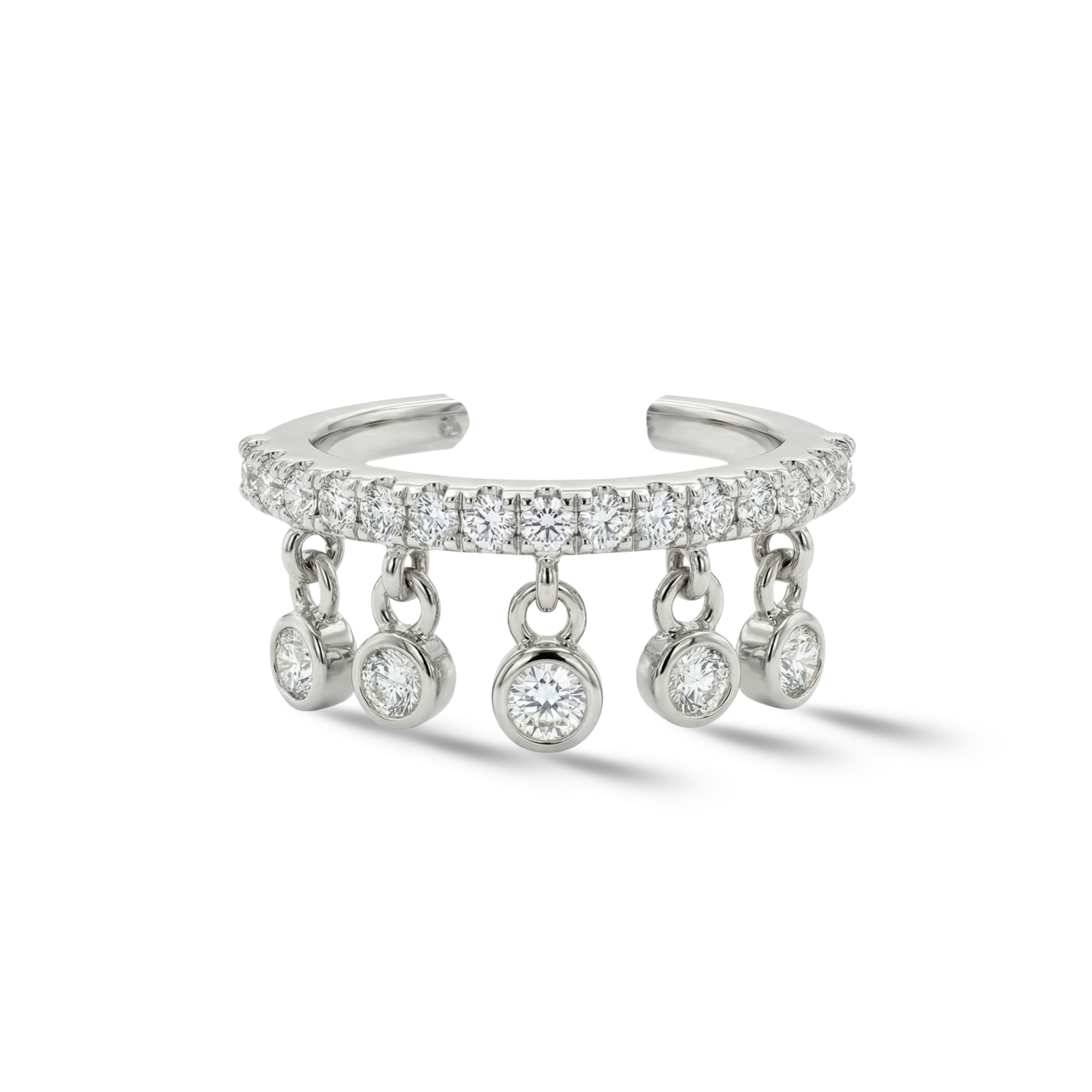 Timeless essentials Dangling Diamond Ear Cuff