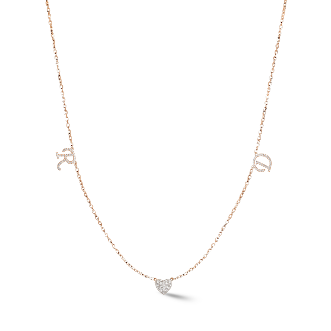 Zeeana Diamond Alphabets Necklace