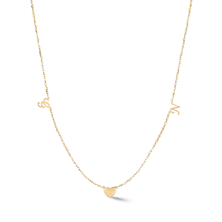 Zeeana Diamond Alphabets Necklace
