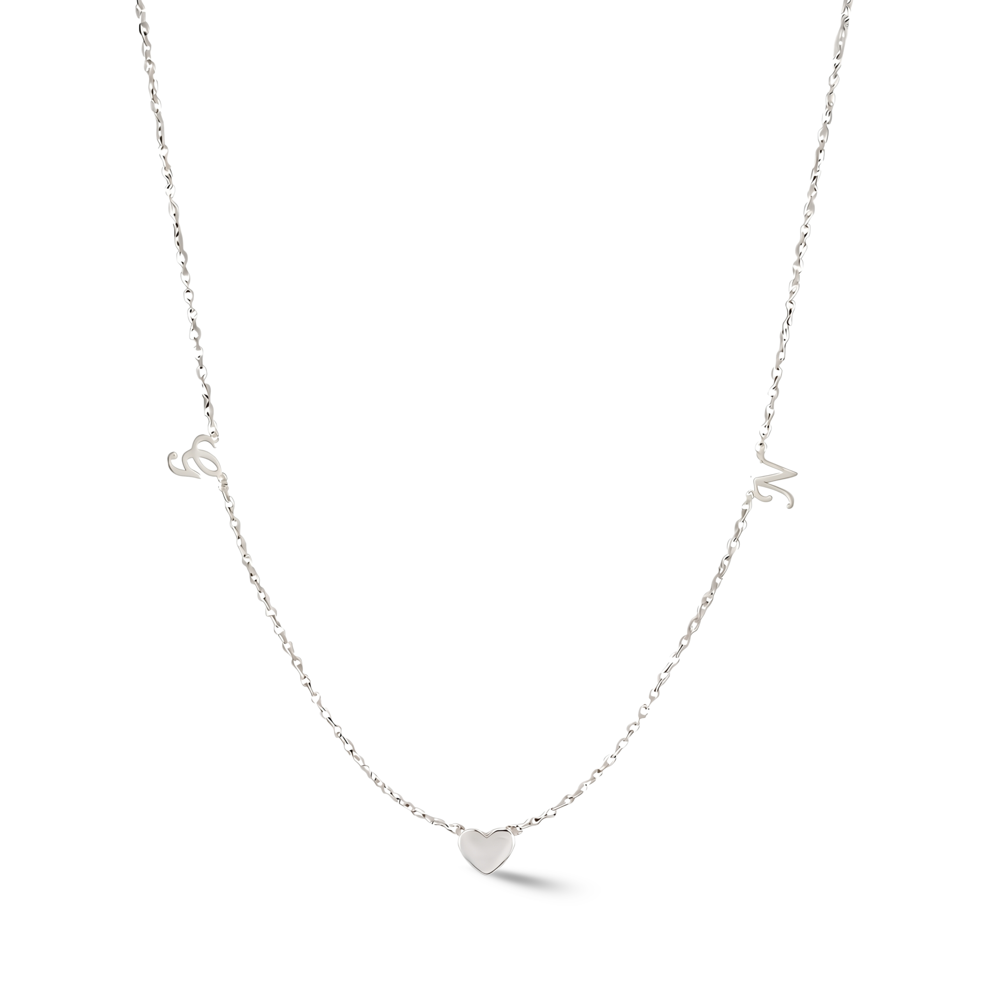 Zeeana Diamond Alphabets Necklace