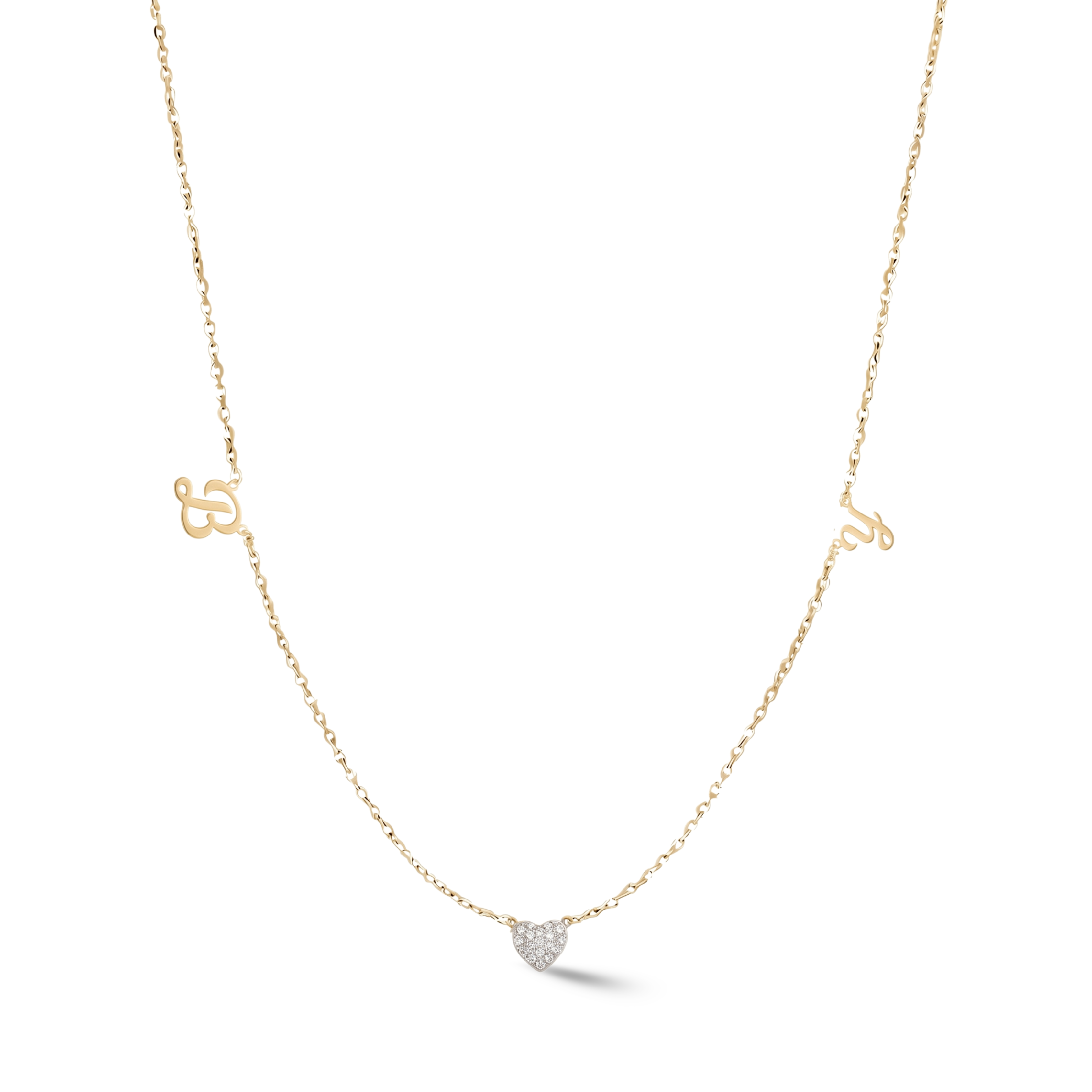 Zeeana Diamond Alphabets Necklace
