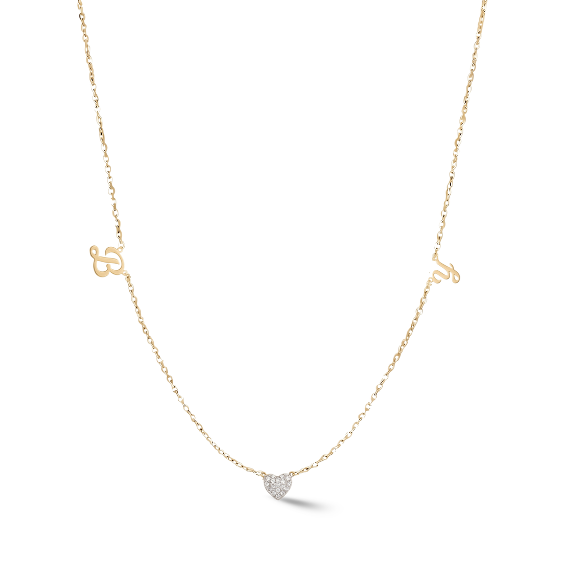 Zeeana Diamond Alphabets Necklace