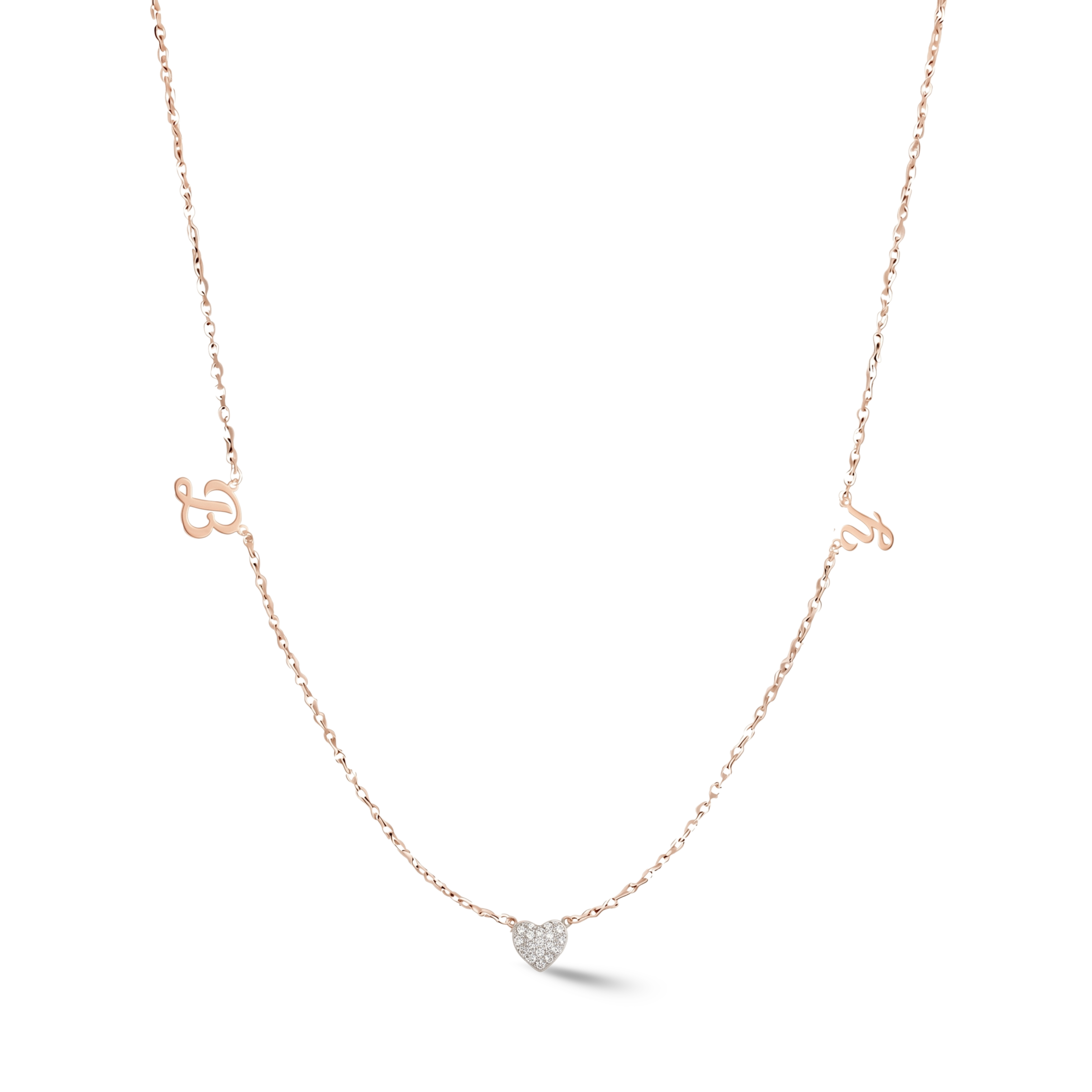 Zeeana Diamond Alphabets Necklace