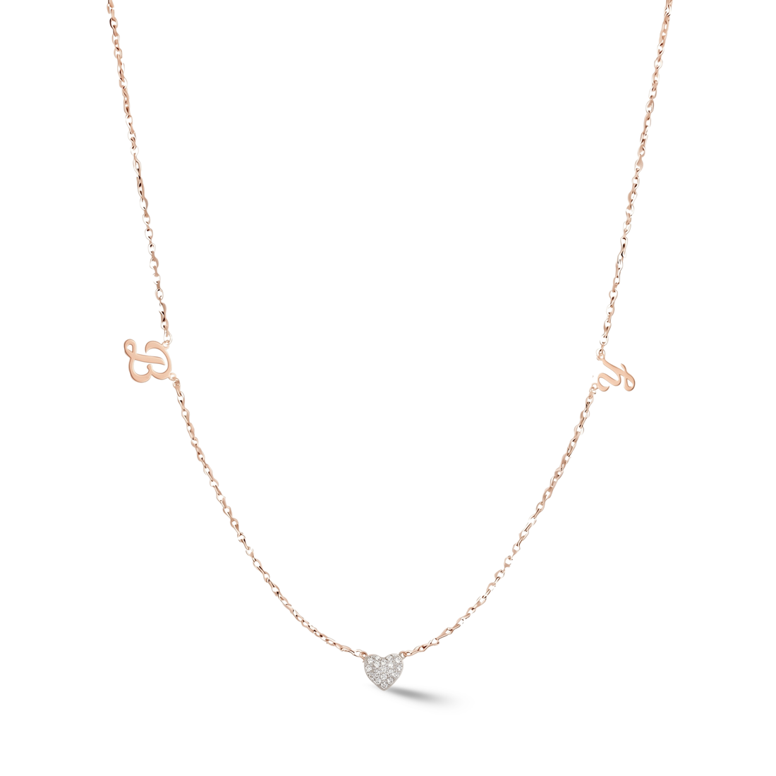 Zeeana Diamond Alphabets Necklace