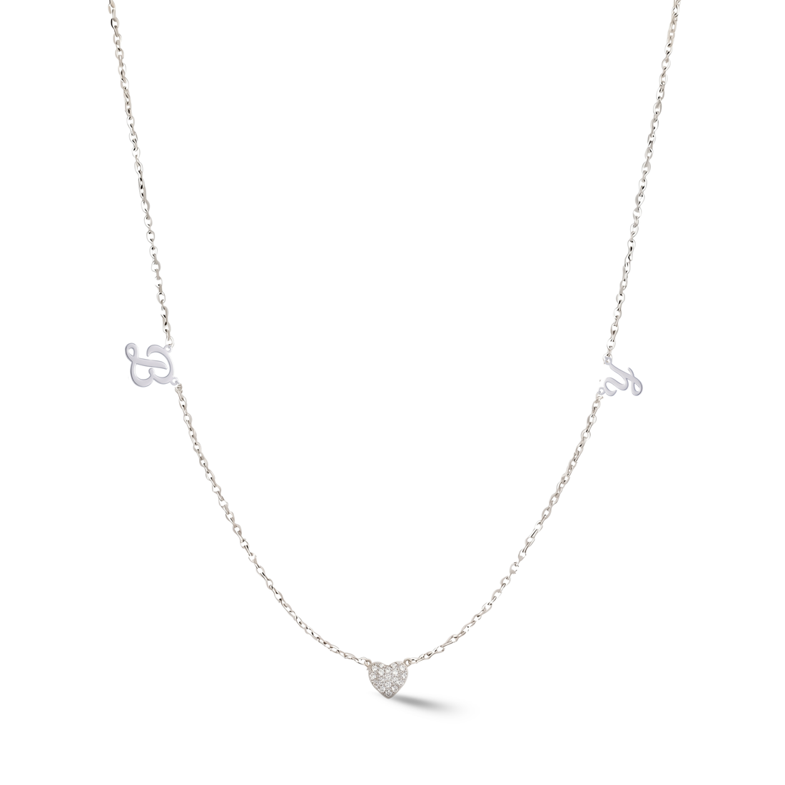 Zeeana Diamond Alphabets Necklace