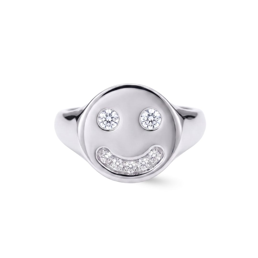 Smiley Diamond & Gemstone Ring