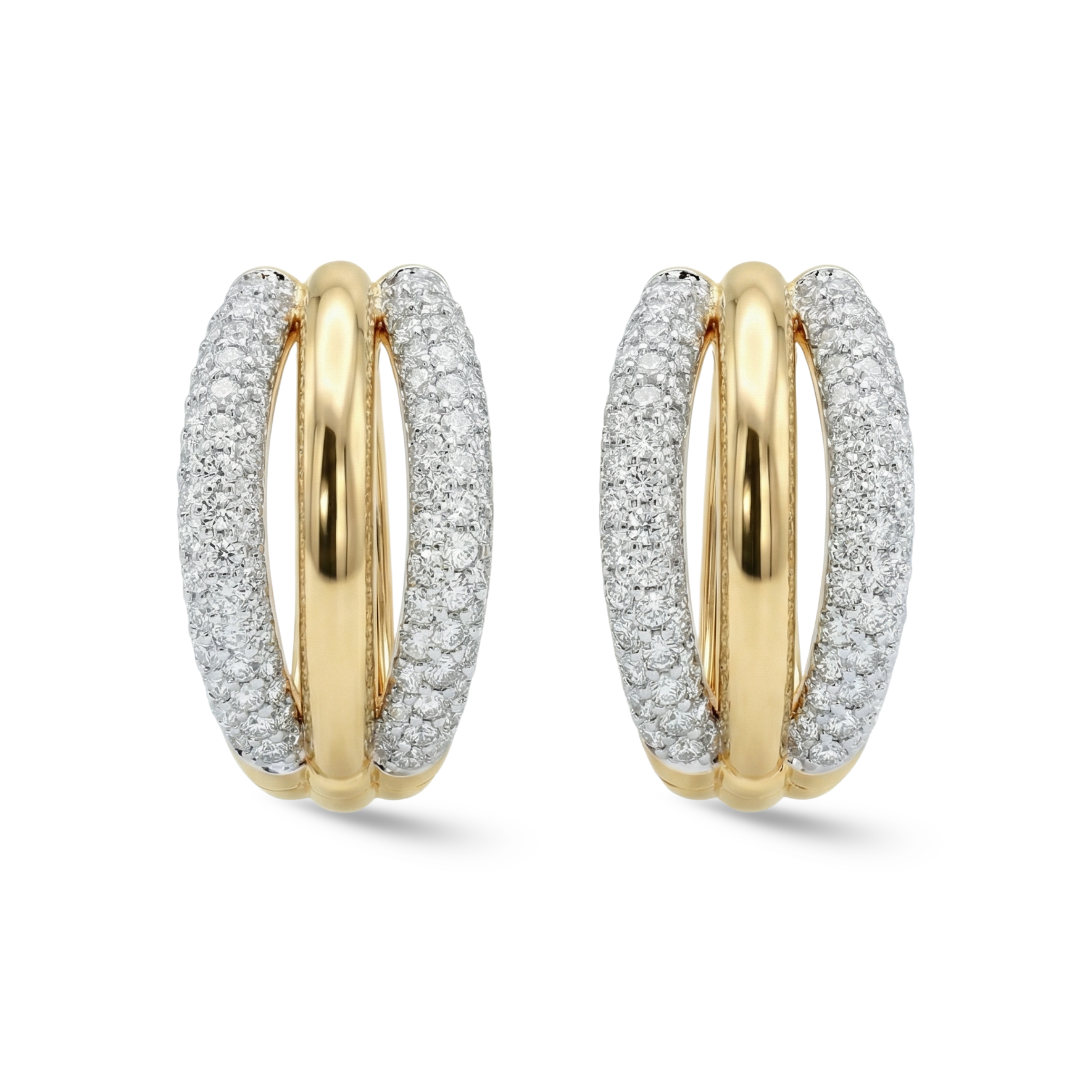 Brioche Diamond Hoop Earrings