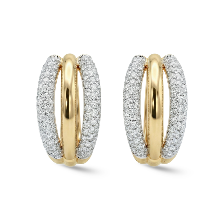 Brioche Diamond Hoop Earrings