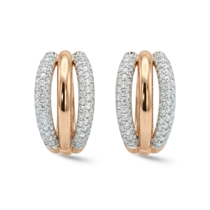 Brioche Diamond Hoop Earrings