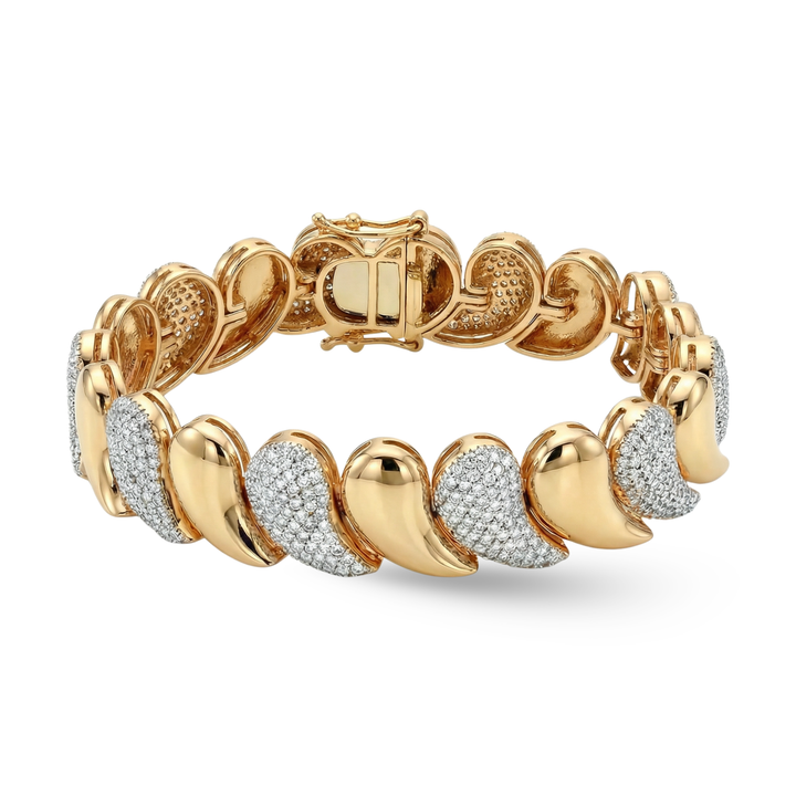 Golden Dewdrop Diamond Bracelet