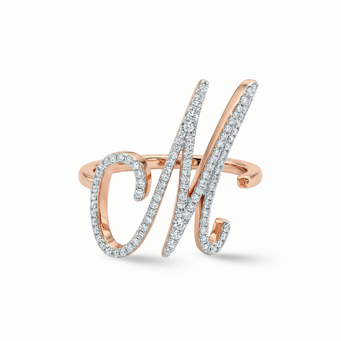 Zeeana Statement Alphabet Ring