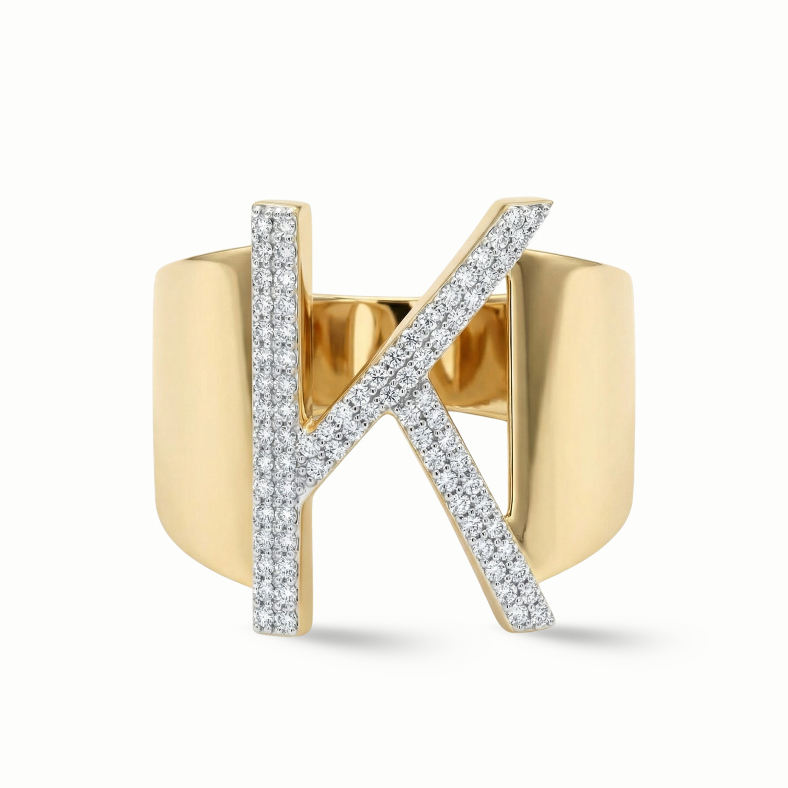 Zeeana Icon Initial Ring