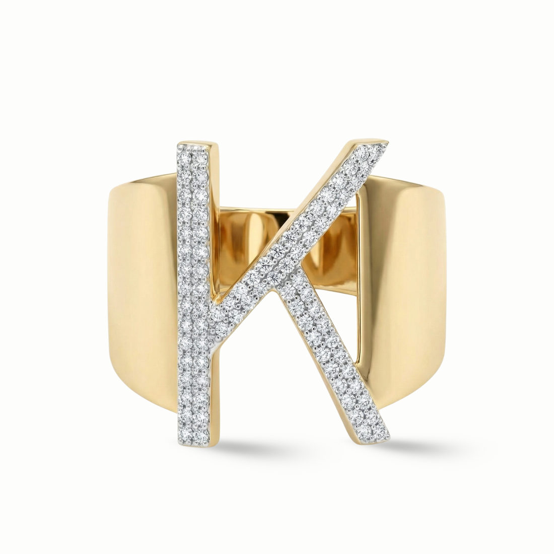 Zeeana Icon Initial Ring