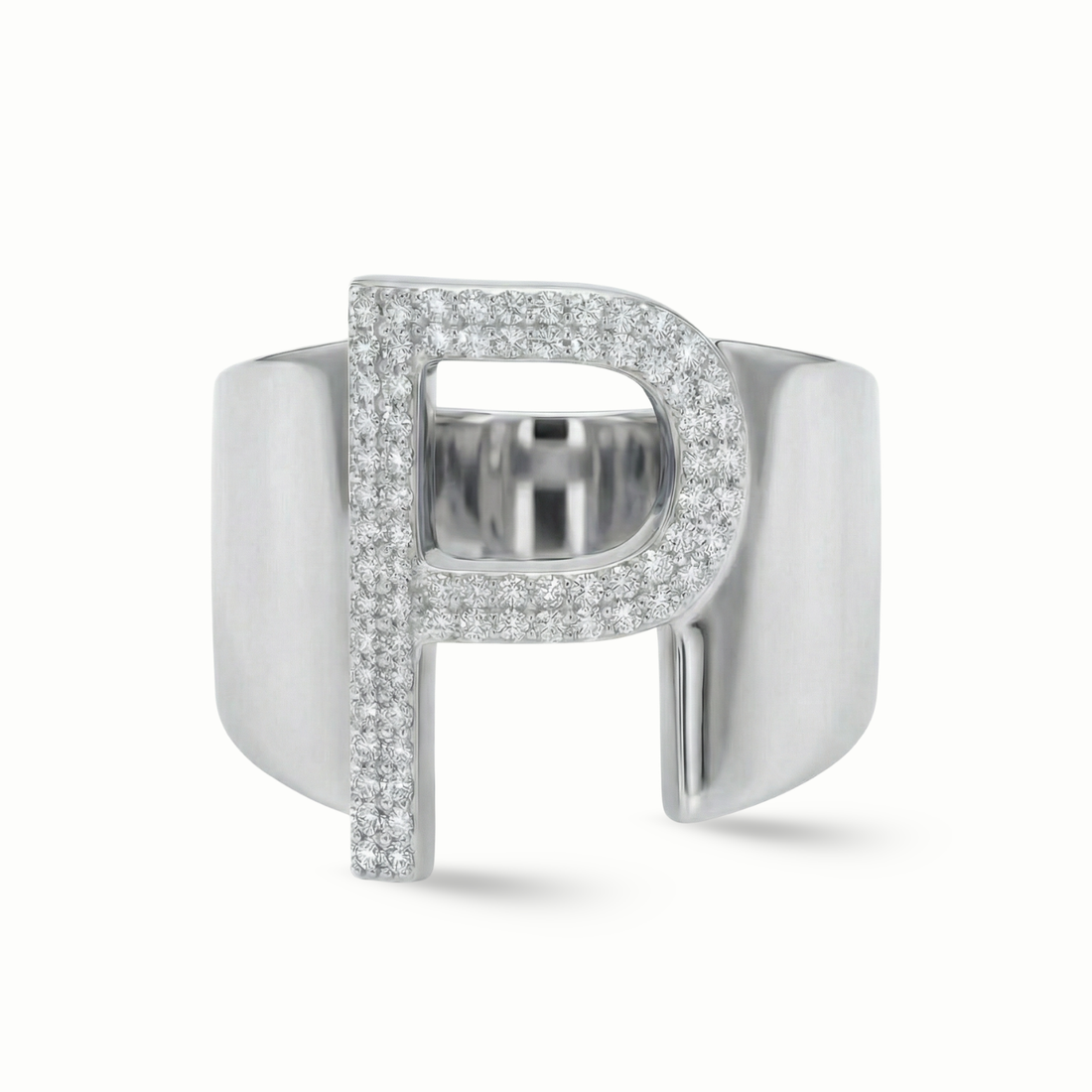 Zeeana Icon Initial Ring