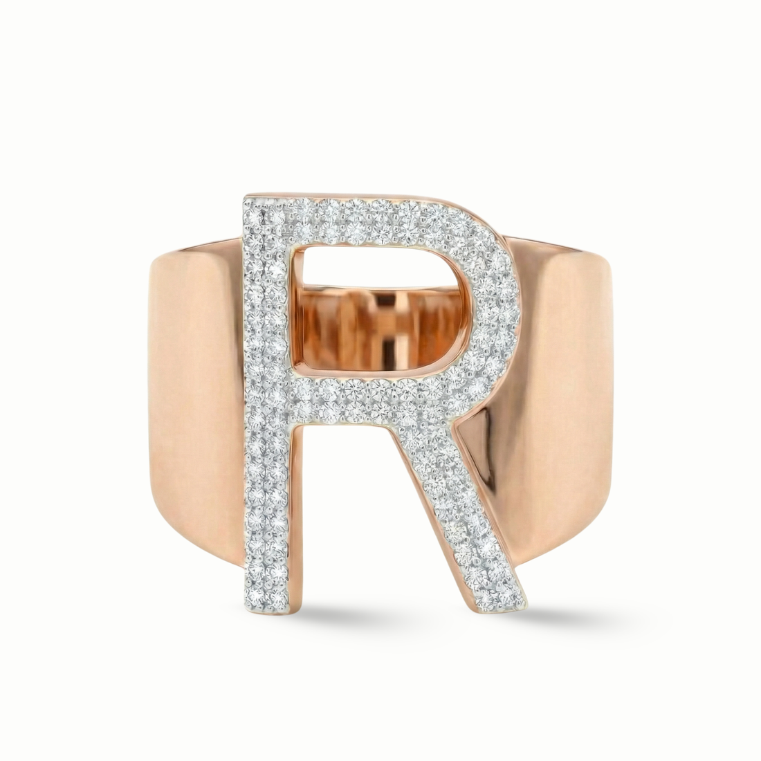 Zeeana Icon Initial Ring