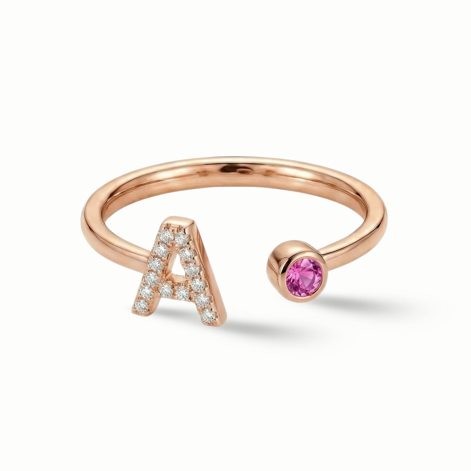 Zeeana Alphabet and Birthstone Ring