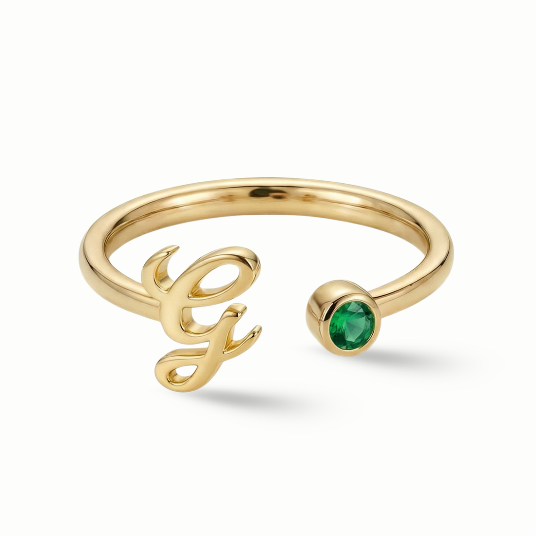Zeeana Alphabet and Birthstone Ring