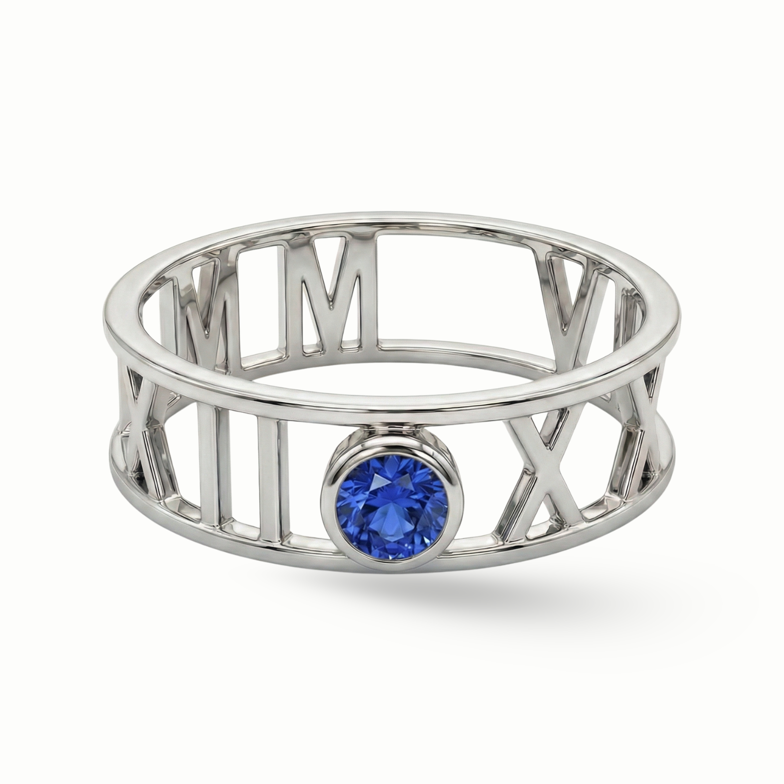 Zeeana Roman Number Date Ring